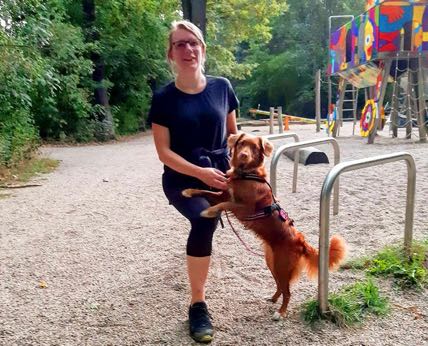 Das sagen Anika und Hündin Nito über ihr Training bei Team Fit - Fitnesstraining für Mensch und Hund in Leipzig