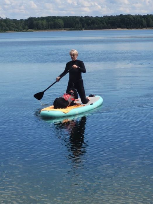 Stand Up Paddling mit Hund - Referenz Christine